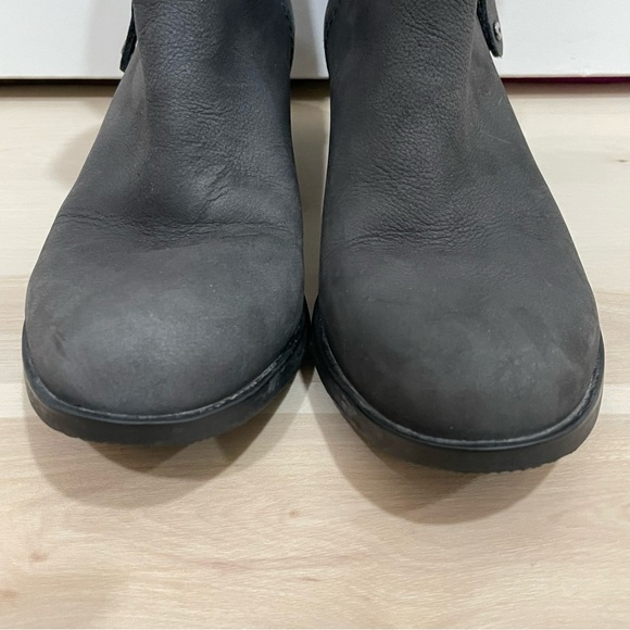 Sorel Booties Women’s 7.5 Black Danica Leather Side Zip Ankle Casual Moto - Picture 10 of 14